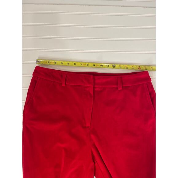 MAISON D’AMELIE Red Velvet High Waist Boot Cut Pants Career Womens Size 12 - Picture 7 of 7